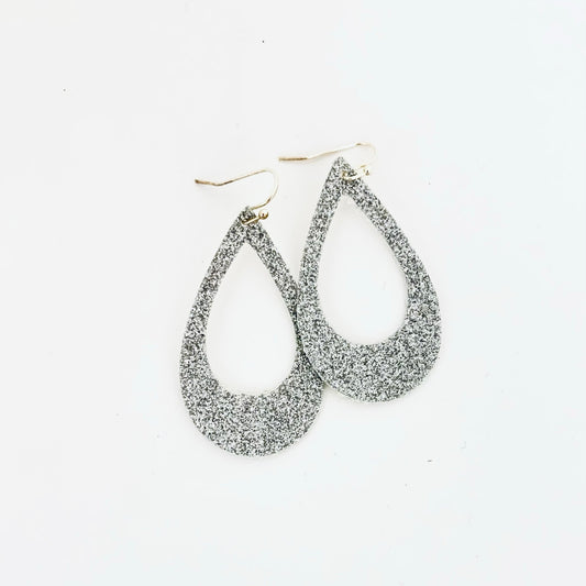 Featherlight Reversible Silver Sparkle Ear Rings