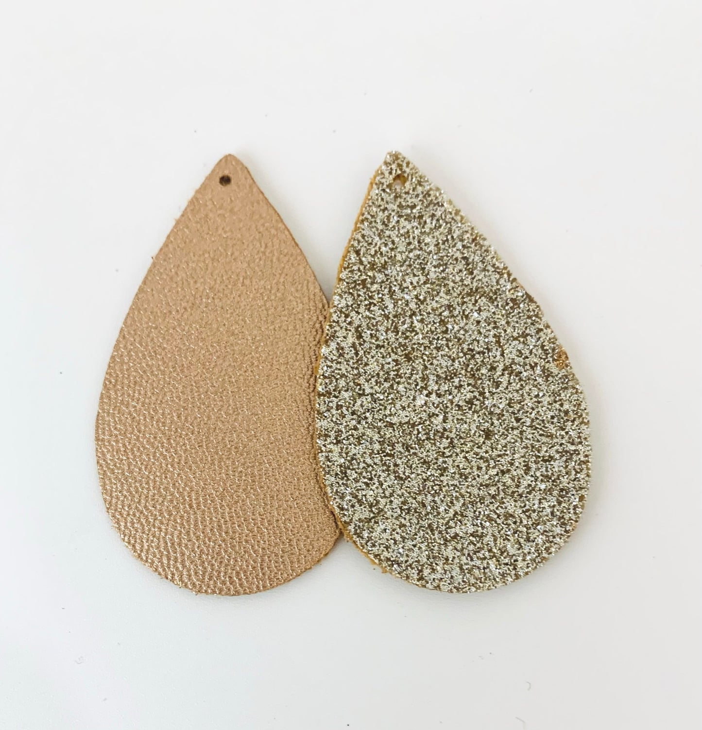 Taupe Tear Drop Ear Rings w/Beautiful Shimmery Reverse