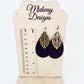 Cafe Tear Drop Ear Rings with Leaf Charm