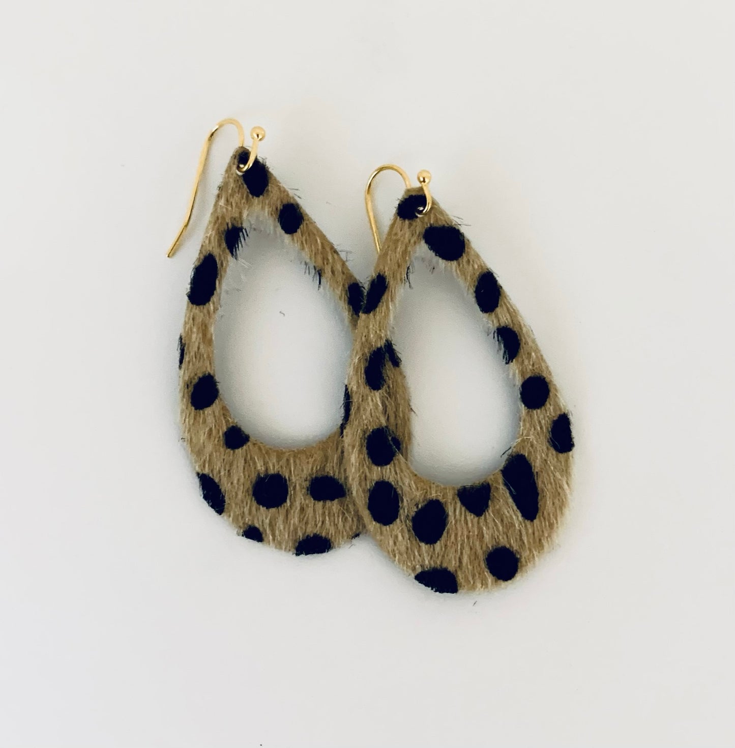 Fuzzy Leopard Ear Rings