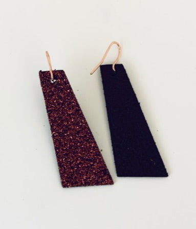 Elegant Reversible Maroon Ear Rings