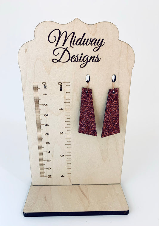 Elegant Reversible Maroon Ear Rings